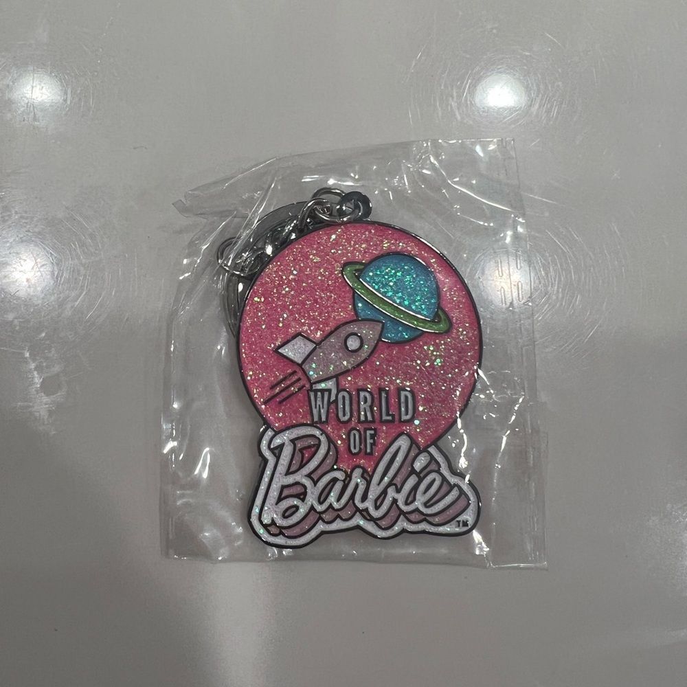 World of Barbie Glitter Keychain